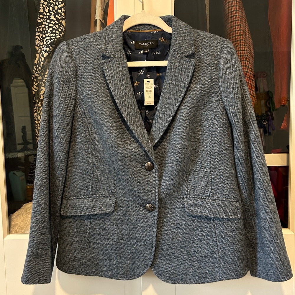 Talbots Women's Blue Flecked Blazer